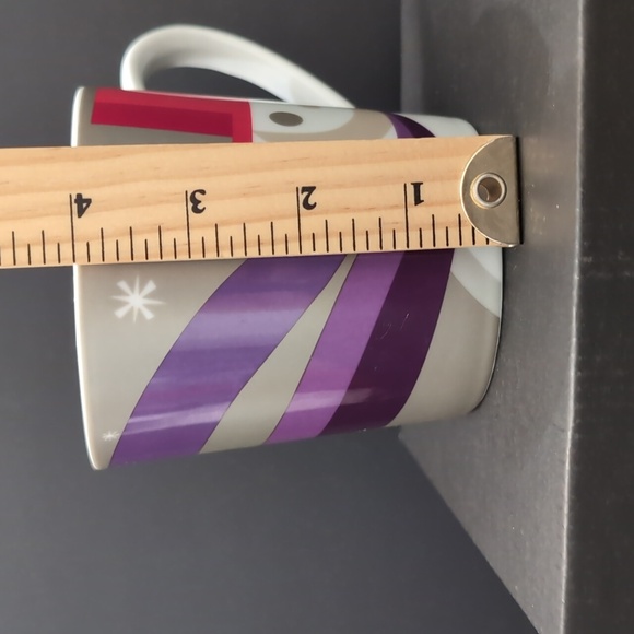 Starbucks 2011 Winking Snowman Coffee Mug with Red/ Purple Accents. - Picture 9 of 9